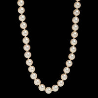 18K Yellow Gold Estate Mikimoto Akoya Cultured Pearl Necklace