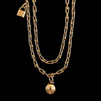 Tiffany & Co. 18K Rose Gold Estate Hardware Wrap Necklace