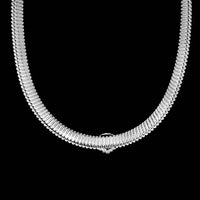 Carlo Weingrill 18K White Gold Diamond Tubogas Necklace
