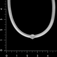 Carlo Weingrill 18K White Gold Diamond Tubogas Necklace