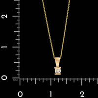 14K Yellow Gold Estate Diamond Pendant Necklace