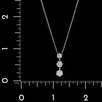 14K White Gold Estate Diamond Pendant Necklace