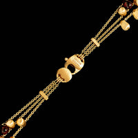 Marco Bicego 18K Yellow Gold Estate Gemstone Alcapulco Three Row Necklace