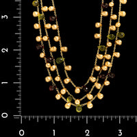 Marco Bicego 18K Yellow Gold Estate Gemstone Alcapulco Three Row Necklace