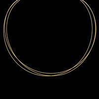 18K Yellow Gold Estate Three Row Wire Necklace