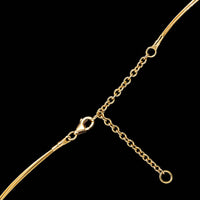 18K Yellow Gold Estate Three Row Wire Necklace