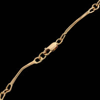 14K Yellow Gold Estate Curved Link Necklace