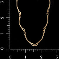 14K Yellow Gold Estate Curved Link Necklace
