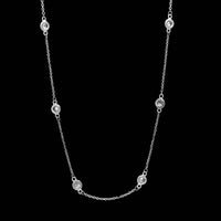 14K White Gold Estate Diamond Necklace