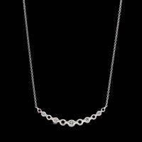 18K White Gold Estate Ruby and Diamond Necklace
