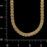 Caplain Paris 18K Yellow Gold Estate Brickwork Link Necklace