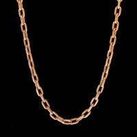 14K Rose Gold Estate Oval Link Necklace