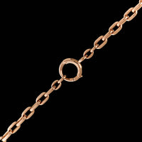 14K Rose Gold Estate Oval Link Necklace