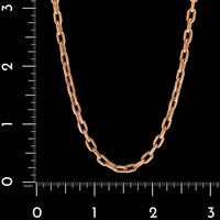14K Rose Gold Estate Oval Link Necklace