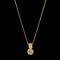 14K Yellow Gold Estate Diamond Pendant Necklace