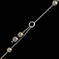 Mikimoto 18K White Gold Estate Cultured Black South Sea Pearls in Motion Necklace