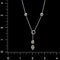 Mikimoto 18K White Gold Estate Cultured Black South Sea Pearls in Motion Necklace