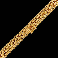 Chaumet 18K Yellow Gold Estate Fancy Graduated Link Necklace, France