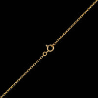 Antique 14K Yellow Gold Estate Diamond and Pearl Guilloche Enamel Necklace