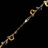 14K Yellow Gold Estate Multi Gemstone Necklace