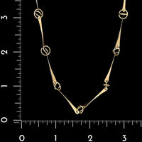 Tom Kruskal 14K Yellow Gold Estate Forged Link Necklace