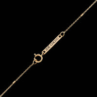Zoe Chico 14K Yellow Gold Estate Dog Tag Diamond Pendant Necklace