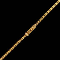 Vintage 18K Yellow Gold Estate Snake Chain Tassel Necklace