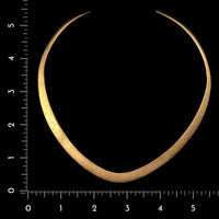 18K Yellow Gold Estate Hand Made Textured Collar Necklace