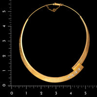 18K Yellow Gold Estate Diamond Collar Necklace