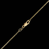 14K Yellow Gold Estate Tsavorite and Diamond Pendant Necklace