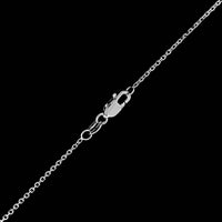 14K White Gold Estate Amethyst and Diamond Pendant Necklace