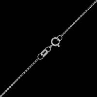 14K White Gold Estate Emerald and Diamond Pendant Necklace