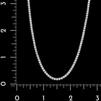 14K White Gold Estate Diamond Riviere Necklace