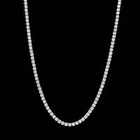 14K White Gold Estate Diamond Riviere Necklace