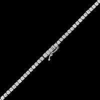 14K White Gold Estate Diamond Riviere Necklace