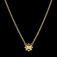 Judith Ripka 18K Yellow Gold Estate Diamond Pendant Necklace