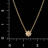 Judith Ripka 18K Yellow Gold Estate Diamond Pendant Necklace