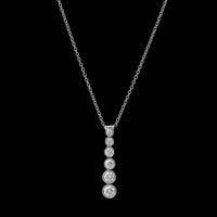 Tiffany & Co. Platinum Estate Diamond Jazz Pendant Necklace