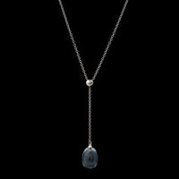 Tiffany & Co. 18K White Gold Estate Aquamarine Rainbow Drops Pendant Necklace