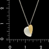Tiffany & Co. Frank Gehry Sterling Silver and 18K Yellow Gold Estate Heart Pendant Necklace