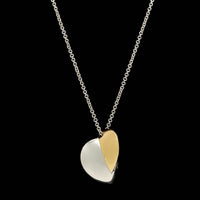Tiffany & Co. Frank Gehry Sterling Silver and 18K Yellow Gold Estate Heart Pendant Necklace