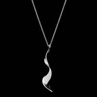 Tiffany & Co. Frank Gehry Sterling Silver Estate Orchid Drop Pendant Necklace