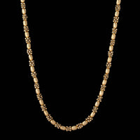 14K Yellow Gold Estate Fancy Bead Necklace