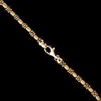 14K Yellow Gold Estate Fancy Bead Necklace