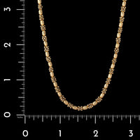 14K Yellow Gold Estate Fancy Bead Necklace