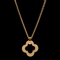 Van Cleef & Arpels 18K Yellow Gold Estate Byzantine Alhambra Pendant Necklace
