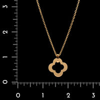 Van Cleef & Arpels 18K Yellow Gold Estate Byzantine Alhambra Pendant Necklace