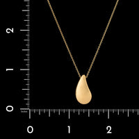 Tiffany & Co. 18K Yellow Gold Estate Elsa Peretti Teardop Pendant Necklace