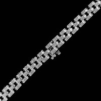 14K White Gold Estate Tanzanite and Diamond Necklace