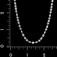 18K White Gold Estate Diamond Riviere Necklace